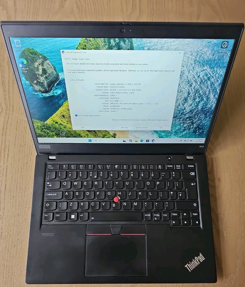 Lenovo ThinkPad X13 G1 · Ryzen 5 PRO 4650U · 8GB · 256GB, photo 1 of 5