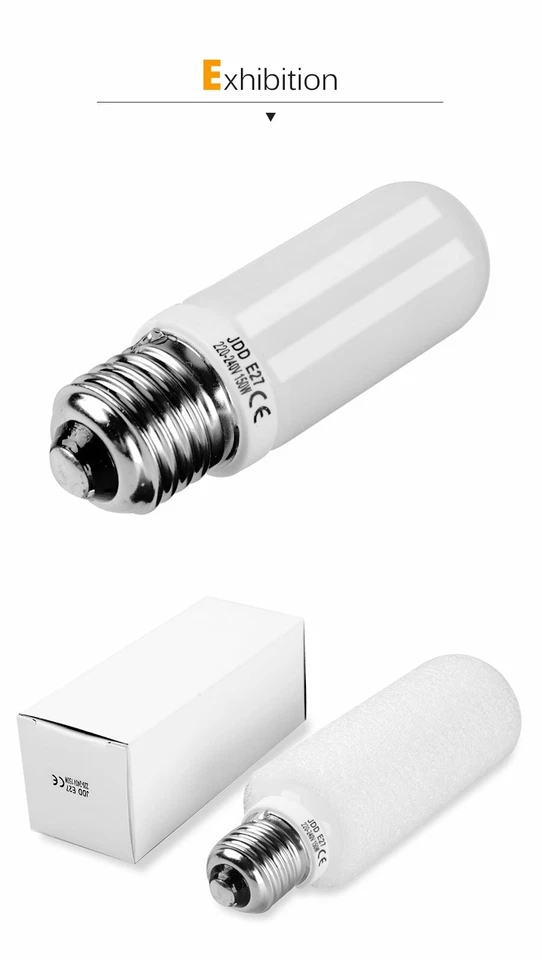 US 2Pcs E26 Godox 150Ws Modeling Light Studio Lamp Bulb For SK300II 400II MS300 - Image 3 of 4