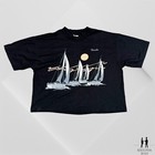 Vintage 80s Signal Tag Black T-shirt Florida Beach Sailboats S M Single Stitch — photo 7