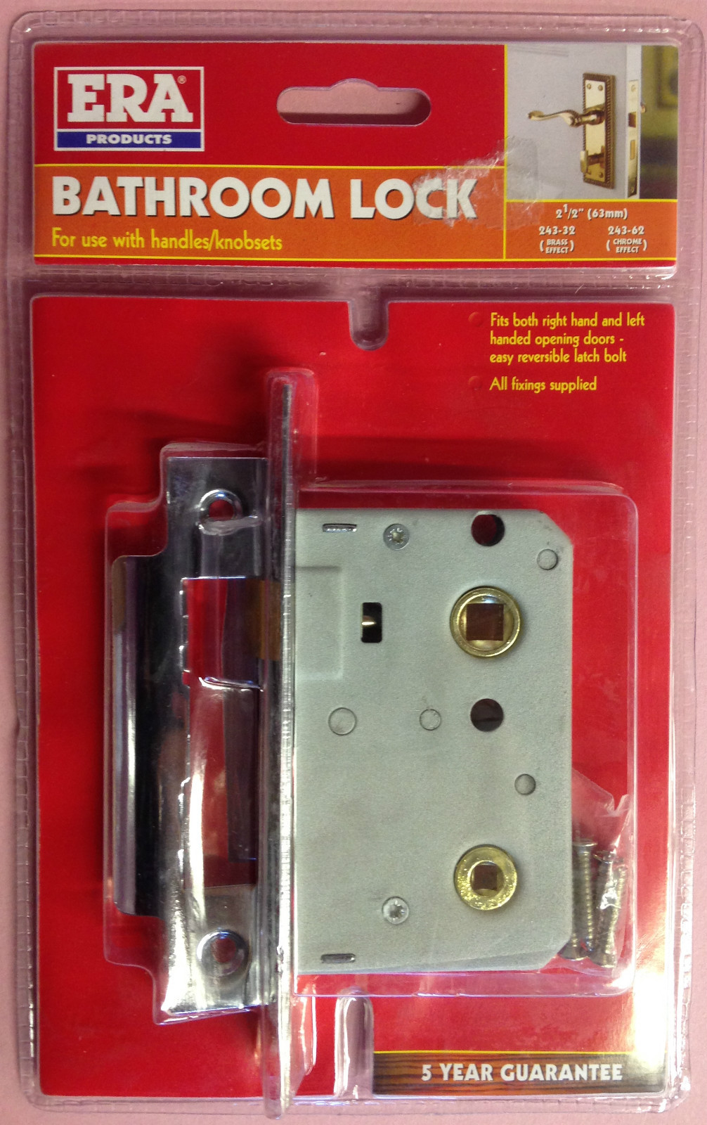 ERA BATHROOM Mortice Door Locks 2.5" / 3.0" Brass / Chrome eBay