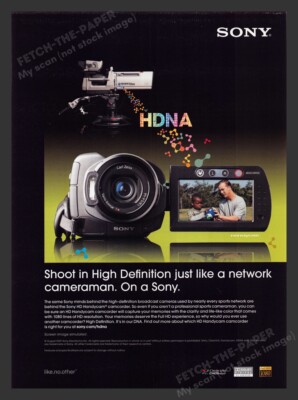 Sony HDNA Handycam 2000s Print Advertisement Ad 2007