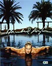 Michael Douglas Signed Autograph Wall Street 11X14 Photo BAS Beckett