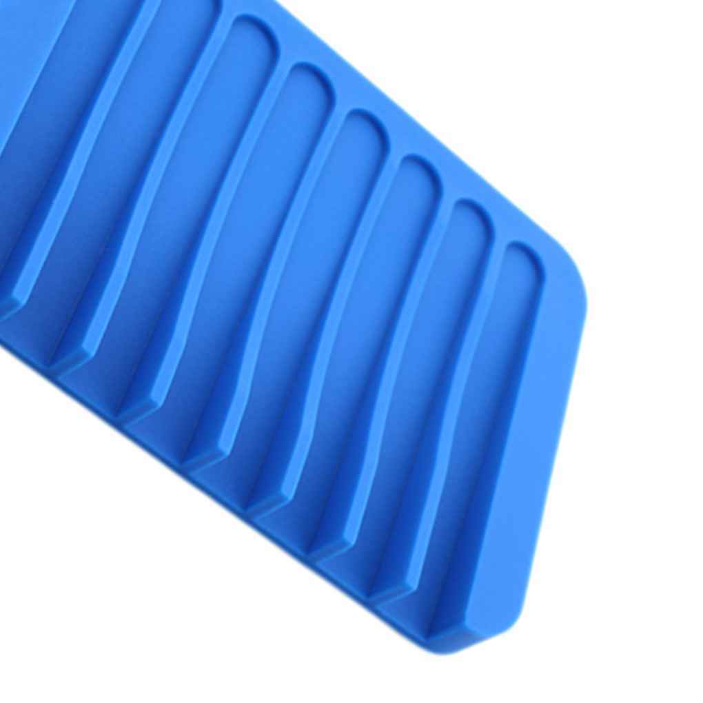 1/2/3 Silicone Soap Dish Plate Bathroom Soap Holder Soapbox Plate Tray