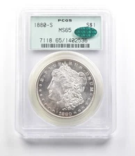 1880-S Morgan Silver Dollar MS65 PCGS OGH CAC *2645