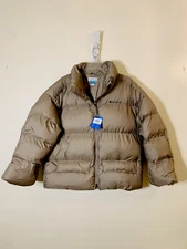 Columbia Puffect quilted full zipper puffer jacket taupe NWT size L $130.00