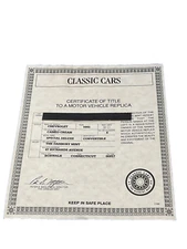 Classic Cars, Danbury Mint, 1941 Special Deluxe Convertible, ( TITLE ONLY )