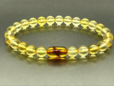 AMBER BRACELET Gift Insect Barrel Round Baltic Beads Insects Unisex 7,8g 14521