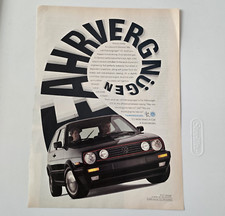 Vintage 1991 Volkswagen GTI Fahrvergnugen German Lesson Print Ad Advertisement