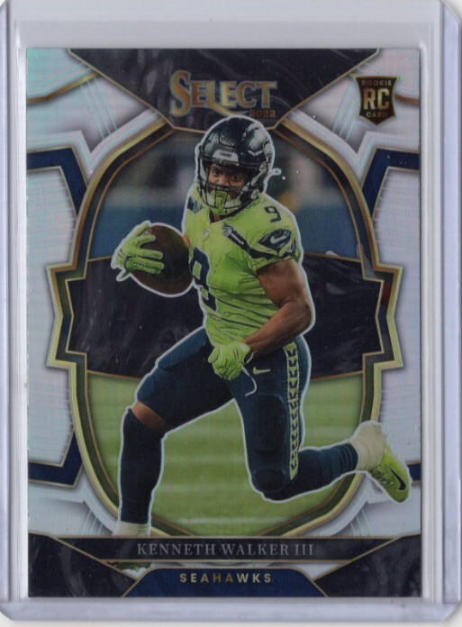 KENNETH WALKER III NFL Seahawks 2022 Panini Select Concourse Silver RC #2 Card
