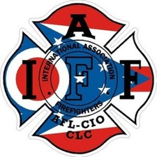 4 Inch Reflective Ohio IAFF Firefighter Maltese Cross Sticker Decal