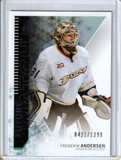  2013-14 SP Authentic #231 Frederik Andersen RC 0421/1299 - HURRICANES