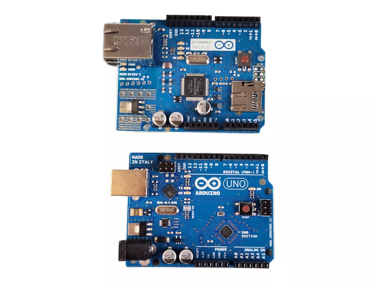 Arduino UNO SMD R2 Wifi & Ethernet Shield Made In Italy