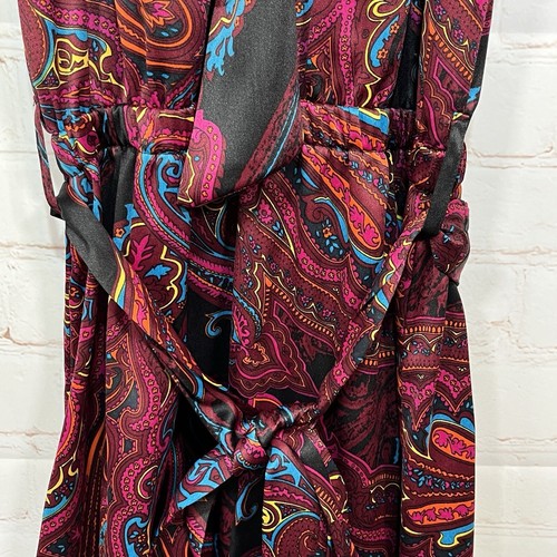 Vintage Veronicam Halter Dress Womens Size XS Belted Stretch Multicolor - Picture 9 of 10