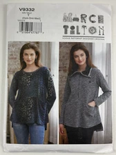Vogue Sewing Pattern 9332 2 Marcy Tilton Tunic Tops Sz XS S M or 4-14 UC FF OOP