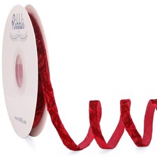 Dark Red Velvet Ribbon 3/8 Inch x 10 Yards for Bows Wrapping Wedding DIY