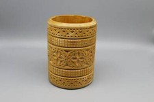 Large Wooden Decorative Cup.Carving.Vintage Wooden Cup.Handmade.Wood Carving