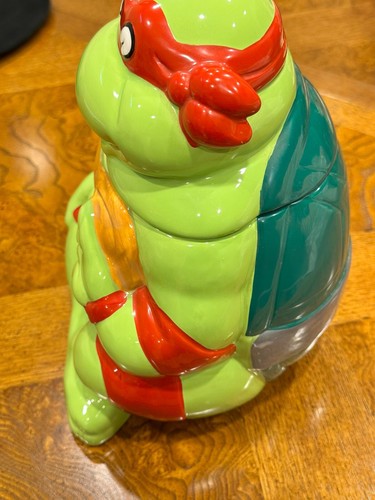 Vintage 1991 TMNT Raphael Cookie Jar Teenage Mutant Ninja Turtles Ceramic EXC - Picture 3 of 6
