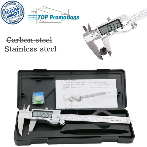 Measuring Tool LCD Gauge Stainless Steel Micrometer Digital Vernier Caliper