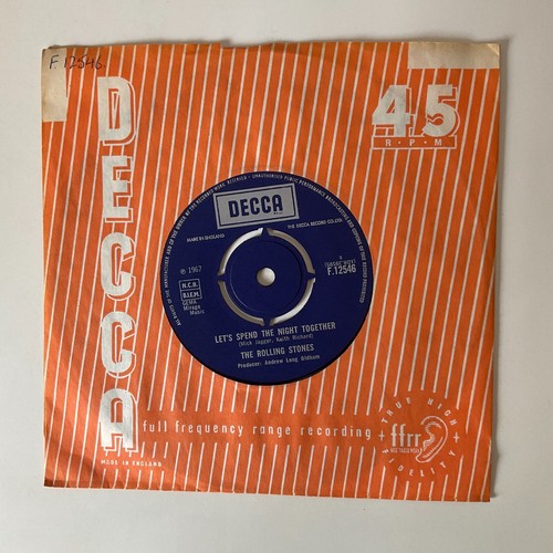 Rolling Stones Let's Spend The Night Together 7" 1967 UK Decca EX vinyl 45 RPM - Picture 2 of 9