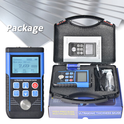 Digital Ultrasonic Thickness Gauge Meter 0.8-500mm for Metal Steel Aluminum Iron