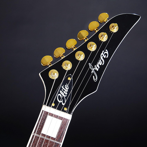 Firefly FFLX Solid Body Electric Guitar Explorer Style Black Mahogany & Rosewood - Picture 8 of 12