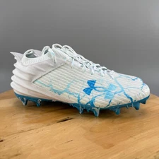 Under Armour Blur Smoke 2.0 MC LE AA Mens Size 9 Football Cleats ICE White NEW