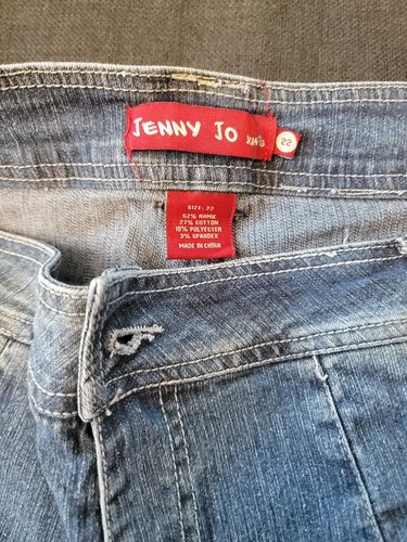 Jenny Jo Jeans Denim with Plaid Accents Crop Length Size 22 NWT - Picture 2 of 8