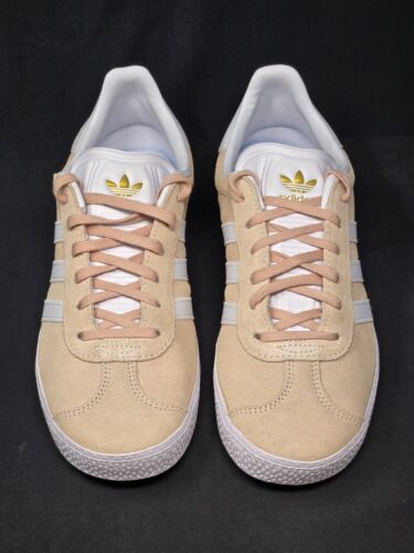 Adidas Gazelle Youth Size 7 Womens 8 Pink Peach White Shoes Samba H01512 NEW - Picture 3 of 9