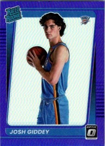 2021-22 Panini Donruss Optic Josh Giddey #152 Rated Rookie Purple Prizm 