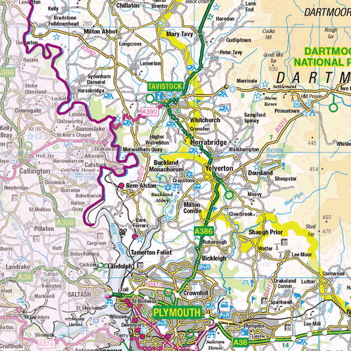 Devon Ceremonial County Map,  County Map of Devon, Poster of Devon - Picture 3 of 5