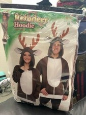 Adult Unisex Christmas Reindeer Hoodie 45-46" Chest Size New  