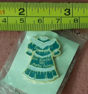 Sew Beautiful 1991 Martha Pullen dress jacket lapel pin NEW Sewing Magazine