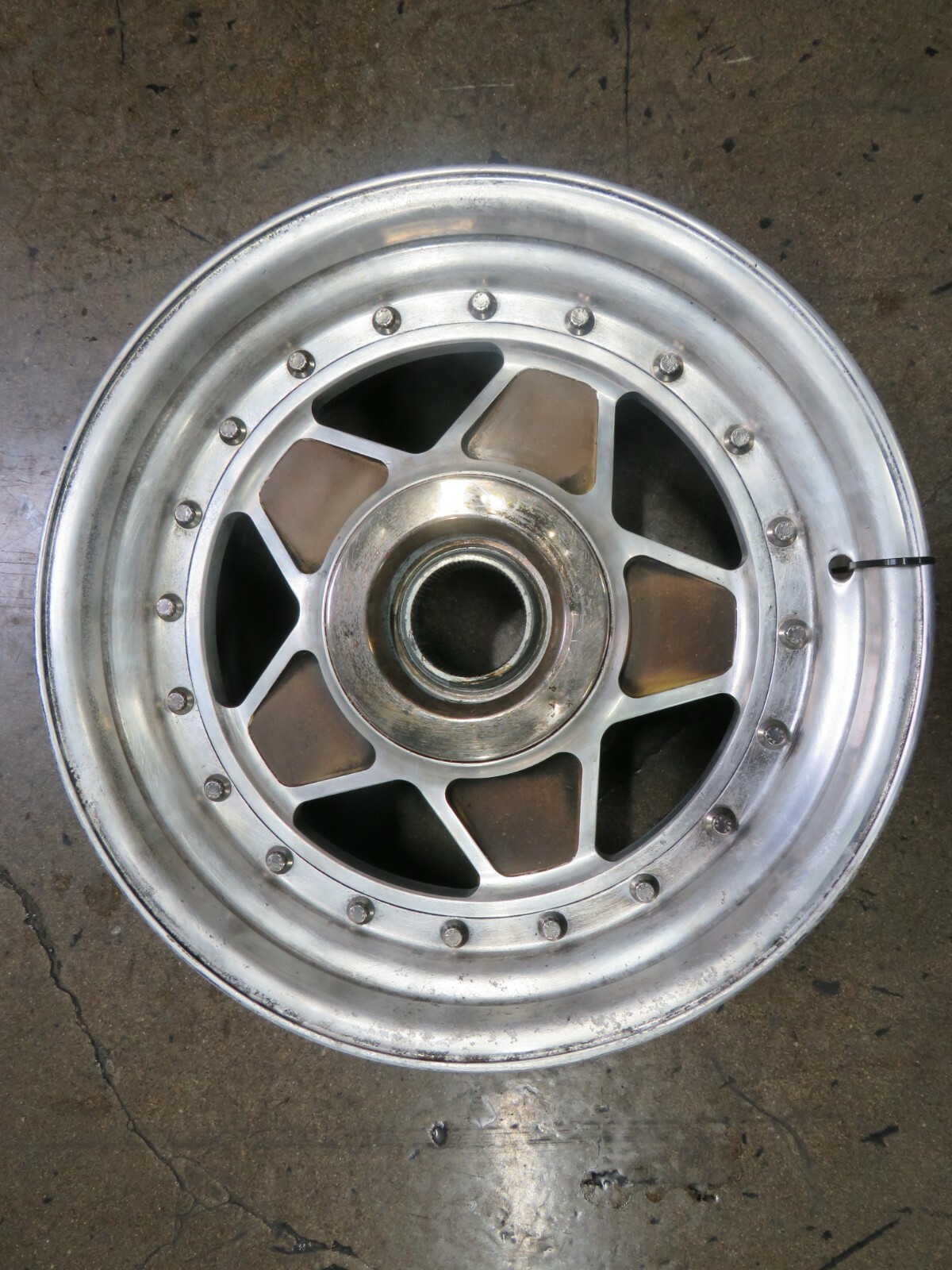 Ferrari Testarossa, Wheel, 3 Piece w/ Knock Off Adapter, Aftermarket