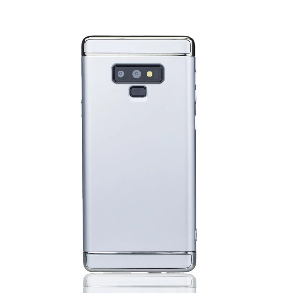 Custodia Cellulare per Samsung Galaxy Note 9 Protettiva Cover Bumper Casi Silber - Immagine 2 di 4