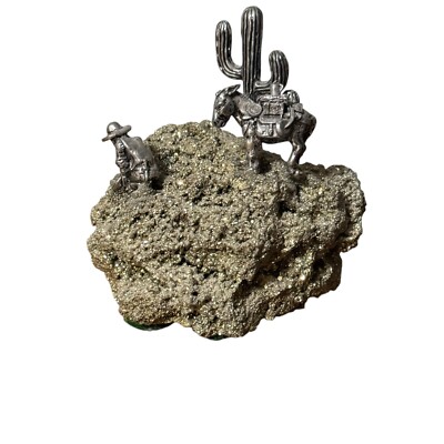 Peruvian Pyrite Fool s Gold Chunk Prospector Souvenir Cactus Panning Mine Man