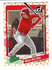 2023 Donruss Baseball Rated Prospect Base On Fire #69 Won-Bin Cho /75