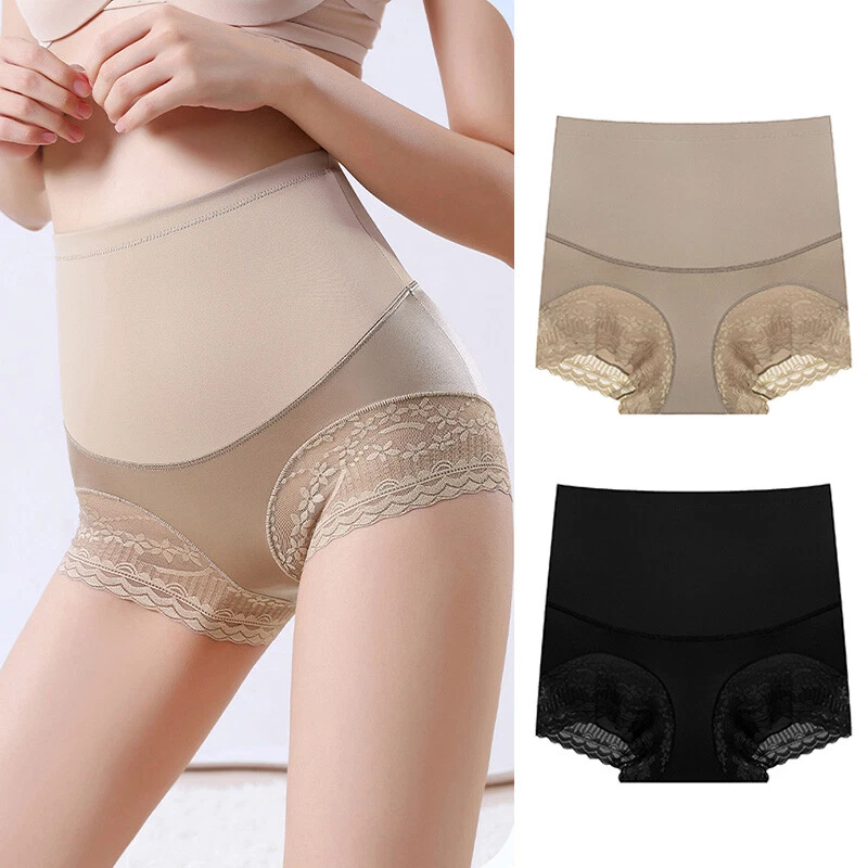 Women Panties Tummy Control Lace Plus Size Low Waist Breifs Gather