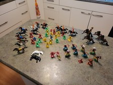 Vintage Playset Variety Plastic Unknown Cowboys  Indians Lot AS IS