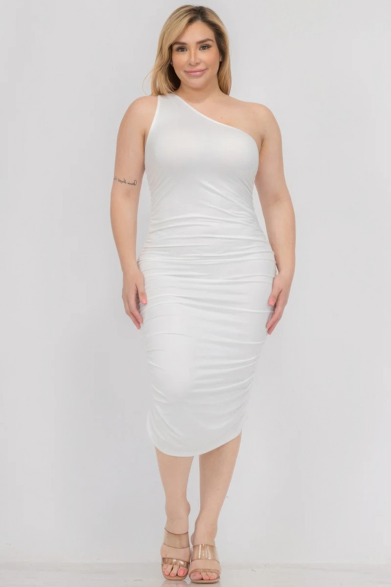 all white bodycon dress plus size Swift Move Wrap Dress