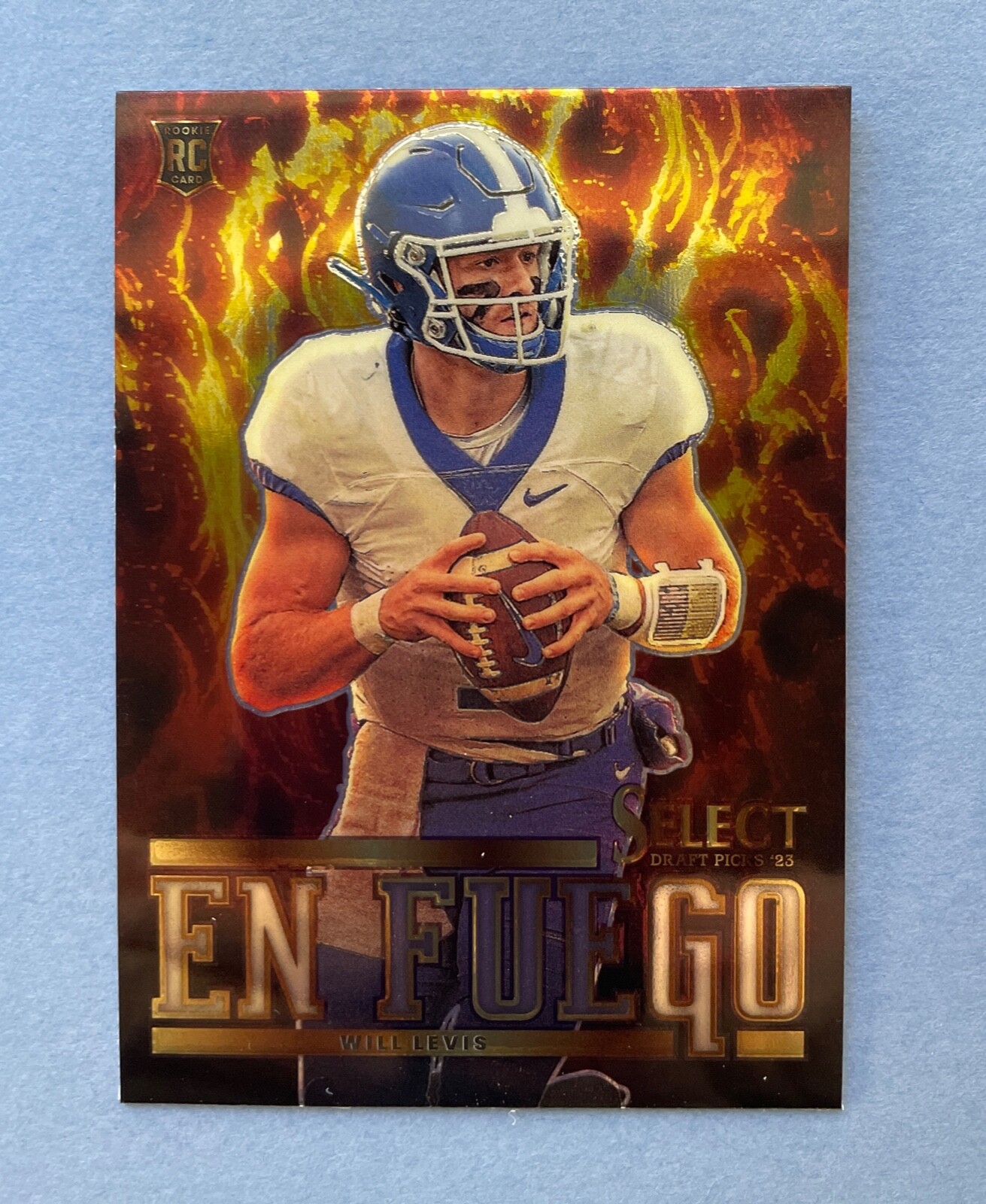 2023 Panini Select Draft Picks Football Will Levis En Fuego #EF-WL Rookie RC