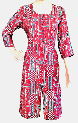 Riaa Indian Stylish Straight Cut Embroidery Long Kurti Viscose Tunic Dress  -L | eBay