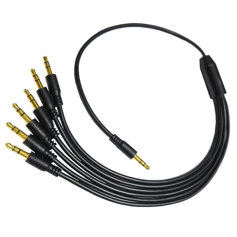 3.5mm 3 Pole to 6 x 3.5mm 3 Pole TRS Stereo Jack Headphone Audio Cable 1m - Image 4 of 4
