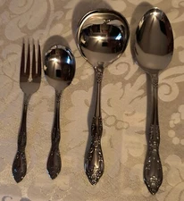 Oneida GALVESTON Stainless Serving Spoon, Ladle, Sugar Spoon & Salad Fork NEW