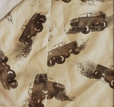 Monster Pickup Trucks Twin Size Bed Flat Sheet Only No Fitted