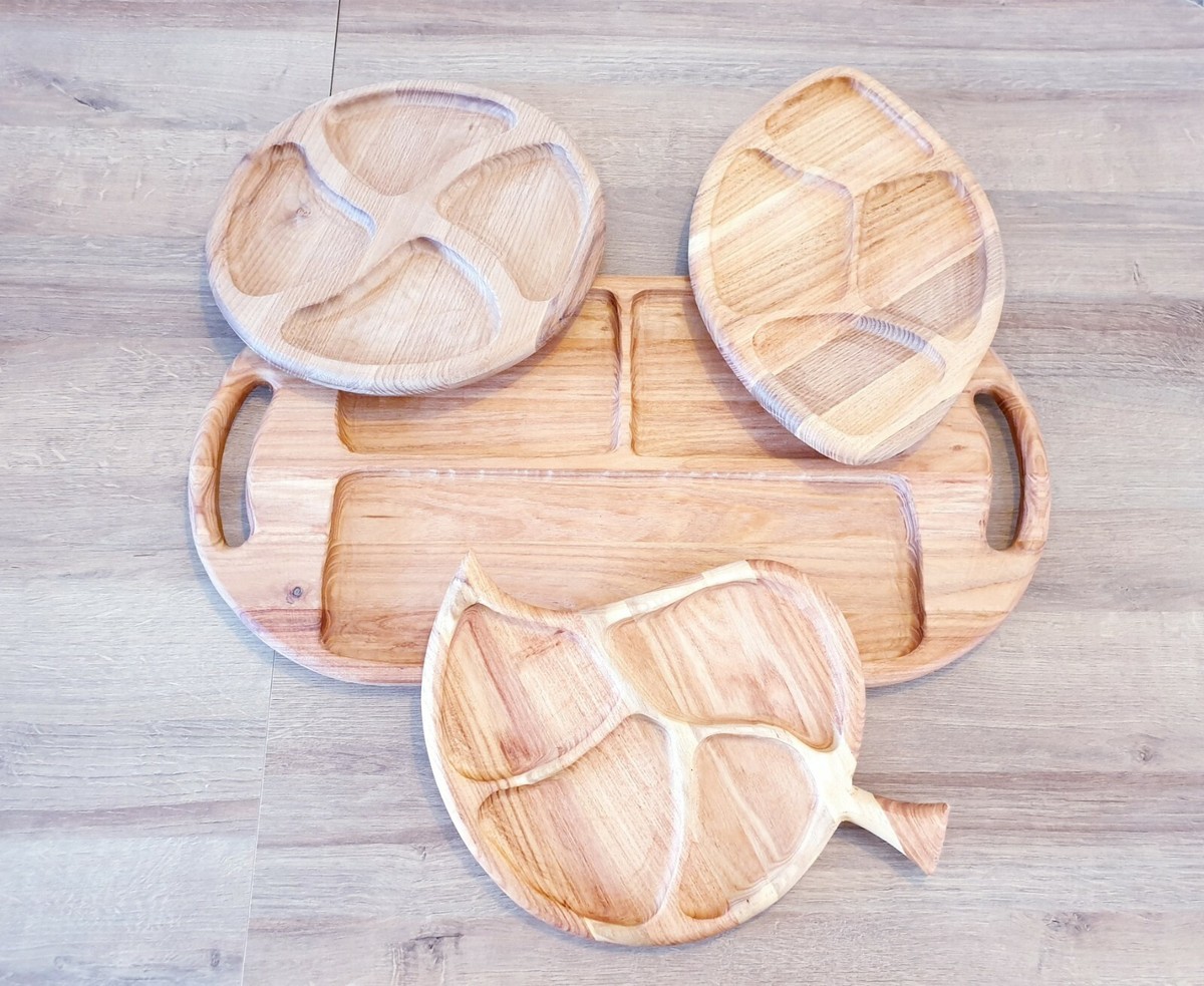 Wooden Serving Board Tray Tapas Platter Pizza Board and Cutter