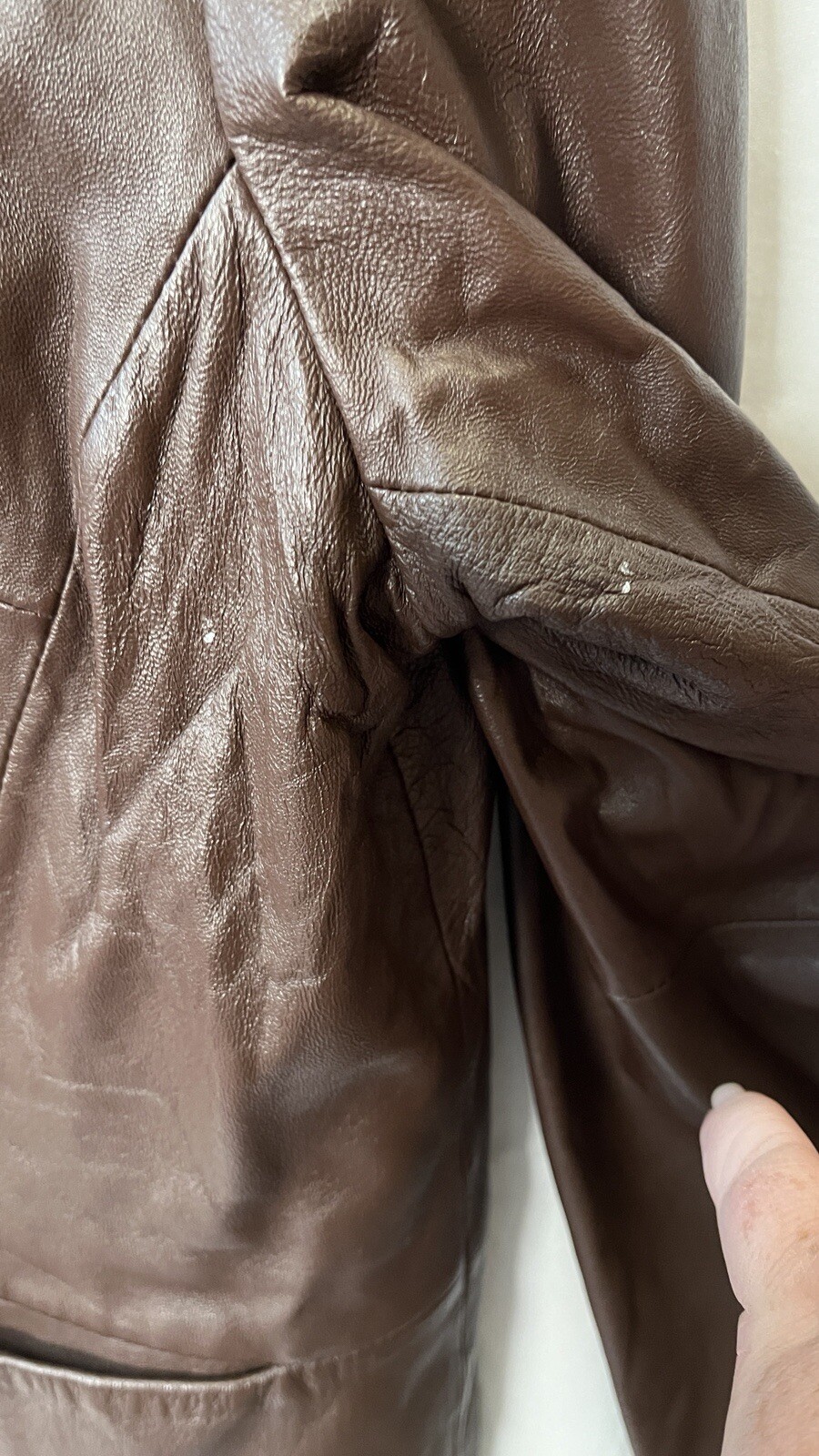 Pendleton Leather Jacket XL 3 Button Brown Acetat… - image 6