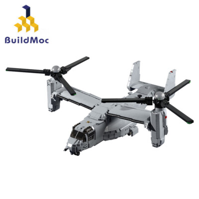 Aircraft Model Plane Building Blocks for V-22 Osprey Helicopter Bricks Toys Set