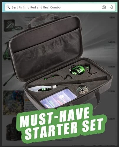 Combo de pesca telescópico con caña y carrete plegable kit de viaje portátil con bolsa Foto 4 de 4