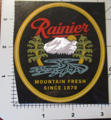 RAINIER BREWING Washington Great PNW mountain STICKER decal craft beer brewery T
