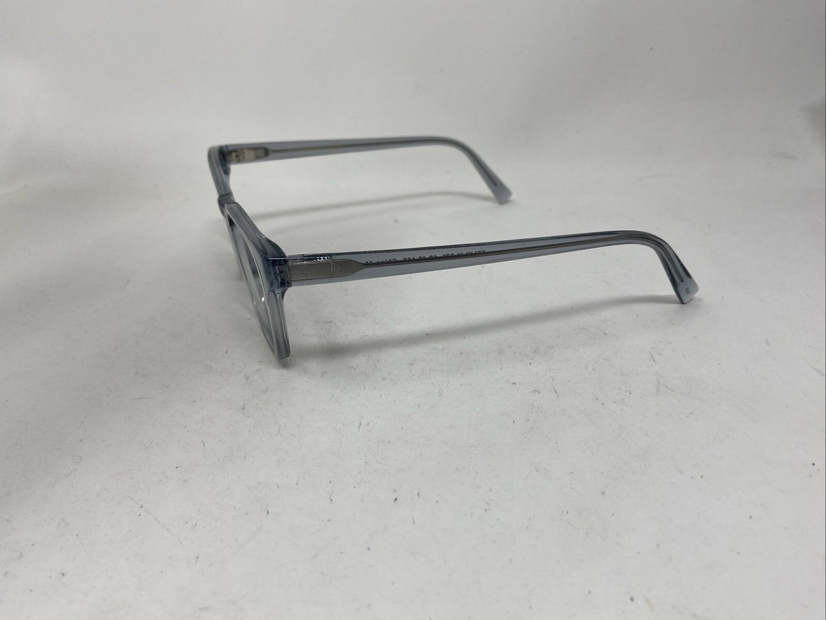 WARBY PARKER EYEWEAR FELIX M 371 49-19-145 BLUE GRAY TRANSLUCENT